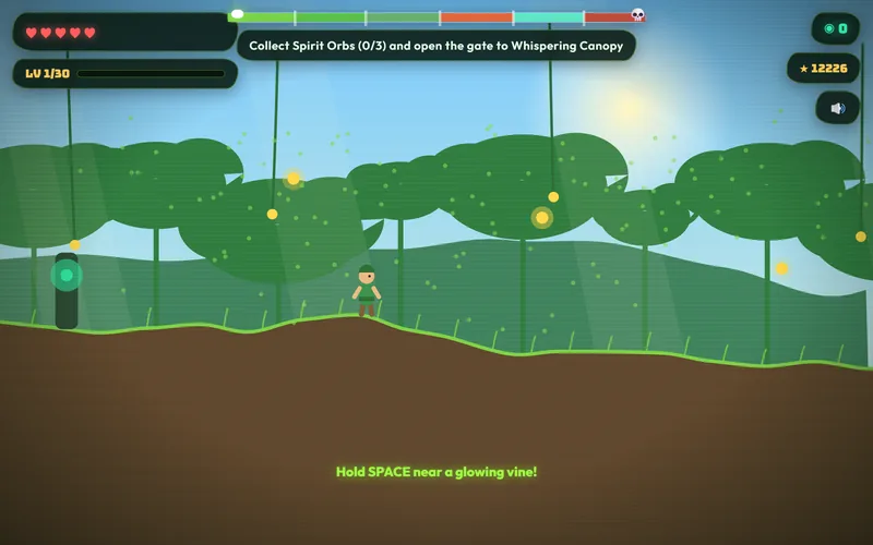 OKAVI — Swing through six biomes on vines that obey physics