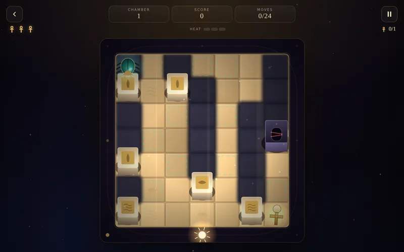 Shadows of Ra — The maze rewrites itself every move