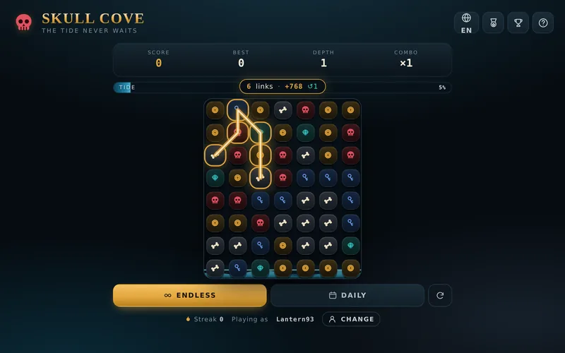 Skull Cove — Climb the relic ladder before the tide takes the cave